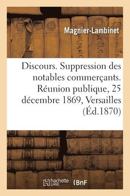 bokomslag Discours Sur La Suppression Des Notables Commerants