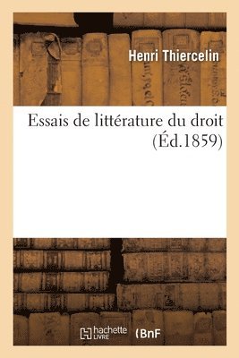 bokomslag Essais de littérature du droit