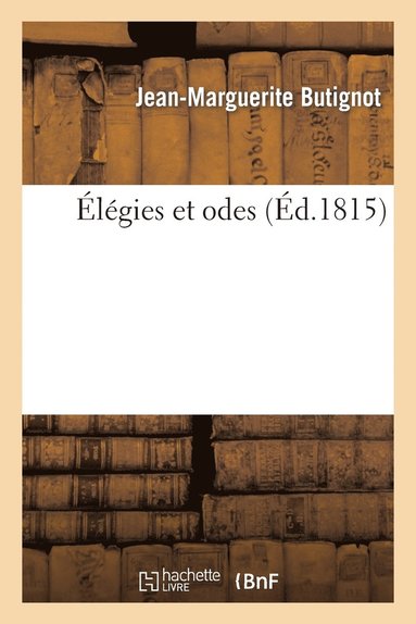 bokomslag Élégies Et Odes