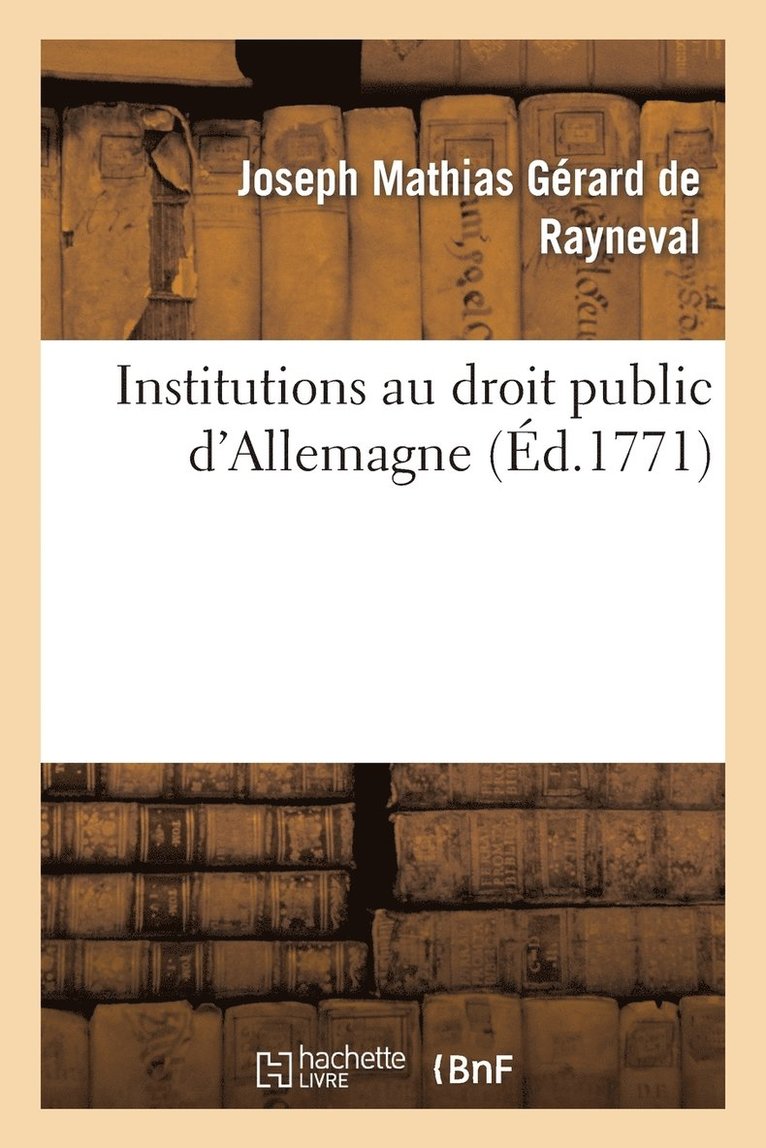 Institutions Au Droit Public d'Allemagne 1