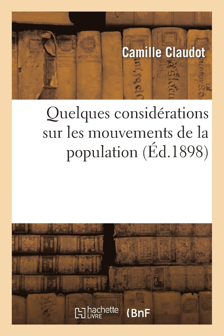 Quelques Considrations Sur Les Mouvements de la Population 1