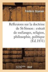 bokomslag Rflexions Sur La Doctrine de Saint-Simon