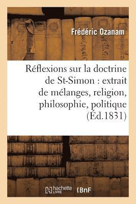 bokomslag Réflexions Sur La Doctrine de Saint-Simon