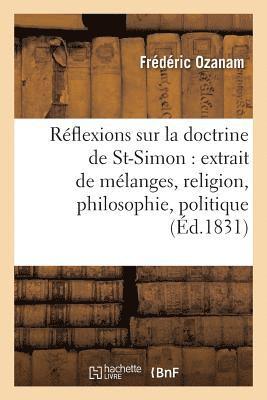 Rflexions Sur La Doctrine de Saint-Simon 1