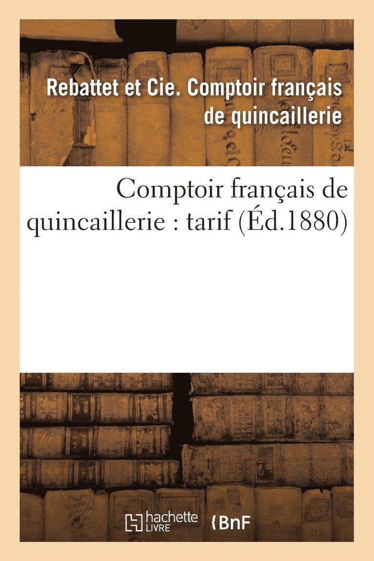 Comptoir Francais de Quincaillerie: Tarif - Album N Degrees 8 1