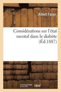 bokomslag Considerations Sur l'Etat Mental Dans Le Diabete