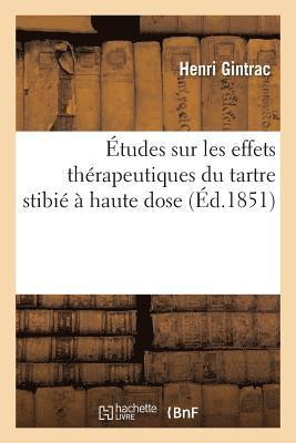 tudes Sur Les Effets Thrapeutiques Du Tartre Stibi  Haute Dose 1