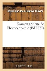 bokomslag Examen Critique de l'Homoeopathie