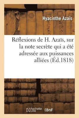 Rflexions de H. Azas, Sur La Note Secrte Qui a t Adresse Aux Puissances Allies 1