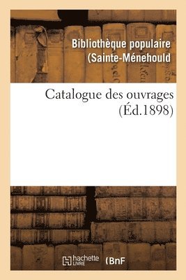 Catalogue Des Ouvrages 1