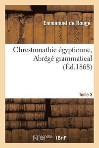bokomslag Chrestomathie gyptienne. Abrg Grammatical. Tome 3