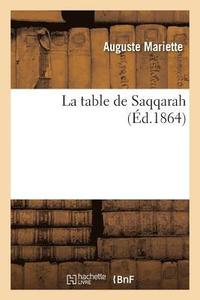 bokomslag La table de Saqqarah