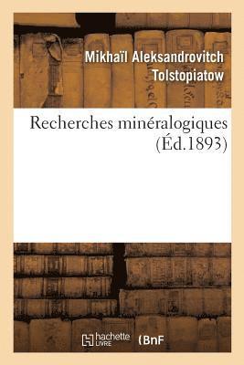bokomslag Recherches Minéralogiques