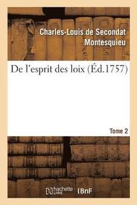 bokomslag de l'Esprit Des Loix. Tome 2