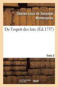bokomslag de l'Esprit Des Loix. Tome 3