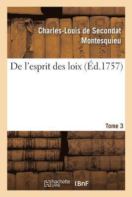bokomslag de l'Esprit Des Loix. Tome 3