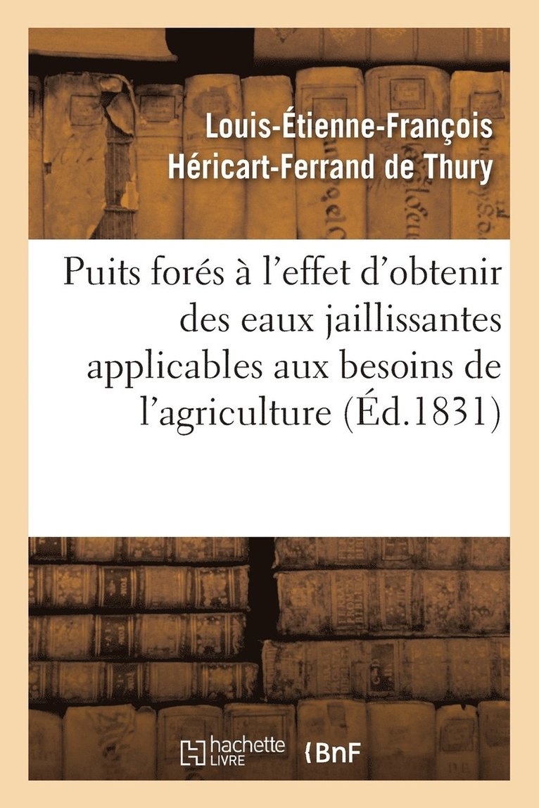 Extrait Du Rapport Sur Le Concours Pour Le Percement Des Puits Forés