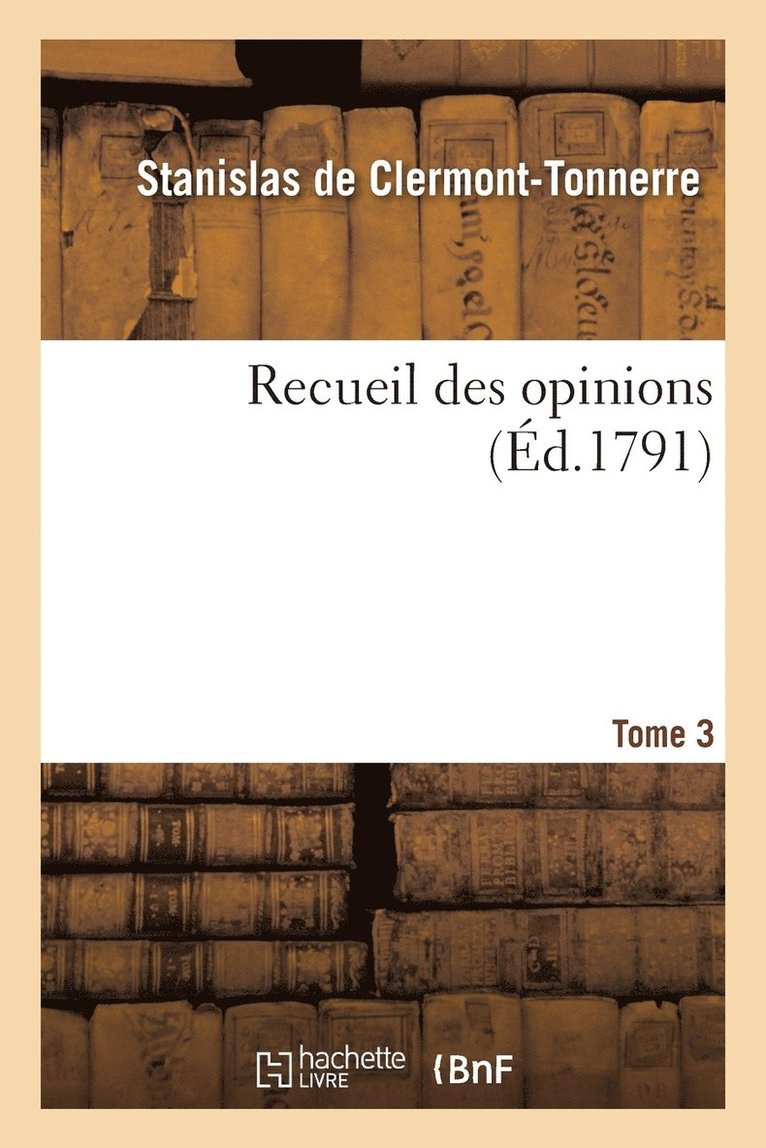 Recueil Des Opinions Tome 3 1