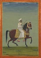 Carnet Ligné Prince Indien À Cheval, Miniature 18e 1