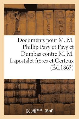 bokomslag Cour Impriale de Paris, 2e Chambre. Documents Pour M. M. Phillip Pavy Et Pavy Et Dumbas