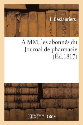 bokomslag MM. Les Abonnés Du Journal de Pharmacie