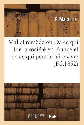 bokomslag Mal Et Remède Ou de Ce Qui Tue La Société En France Et de Ce Qui Peut La Faire Vivre