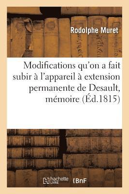 bokomslag Mmoire sur deux modifications qu'on a fait subir, dans le grand Htel-Dieu de Lyon