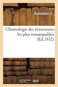 bokomslag Chronologie Des Événemens Les Plus Remarquables