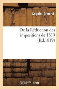 bokomslag de la Rduction Des Impositions de 1819