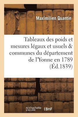 bokomslag Tableaux Des Poids Et Mesures Légaux Et Usuels: Précédés de Recherches Sur Les Poids