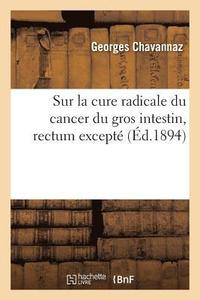 bokomslag Sur La Cure Radicale Du Cancer Du Gros Intestin Rectum Excepté