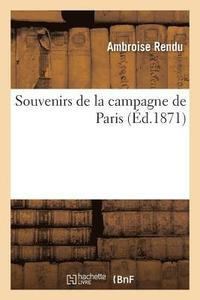 bokomslag Souvenirs de la Campagne de Paris