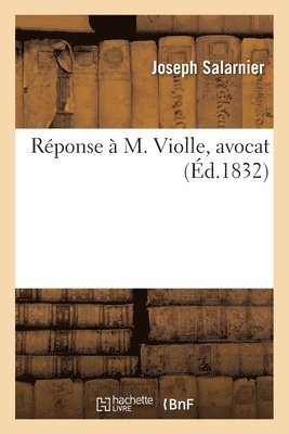 Reponse A M. Violle, Avocat 1