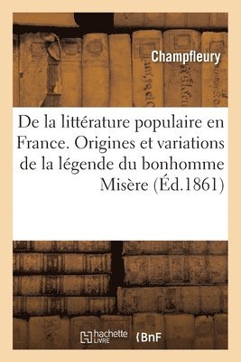 bokomslag de la Littrature Populaire En France