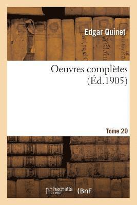 bokomslag Oeuvres Complètes. Tome 29
