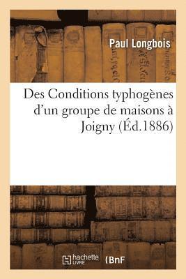 bokomslag Des Conditions Typhognes d'Un Groupe de Maisons  Joigny, Revue Gnrale Des Travaux Antrieurs