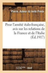 bokomslag Pour l'Amitie Italo-Francaise