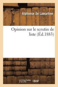 bokomslag Opinion Sur Le Scrutin de Liste