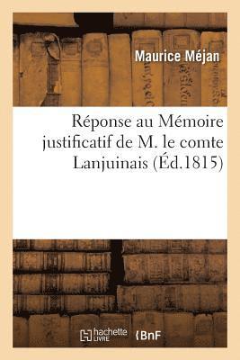 Maurice Méjan, MEJAN-M - Réponse Au Mémoire Justificatif de M. Le Comte Lanjuinais, Häftad