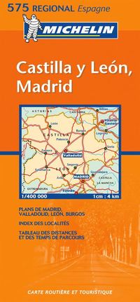 bokomslag Castilla y Leon Madrid Michelin 575 delkarta Spanien : 1:400000