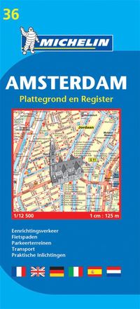 bokomslag Amsterdam Michelin 36 stadskarta : 1:12500