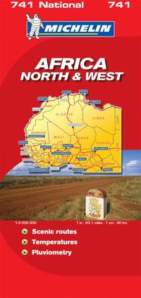 bokomslag Nordvästra Afrika Michelin 741 karta : 1:4milj