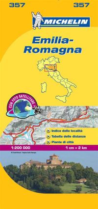 bokomslag Emilia Romagna Michelin 357 delkarta Italien : 1:200000