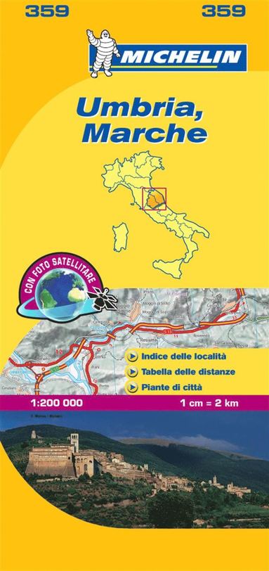 bokomslag Marche &; Umbria - Michelin Local Map 359