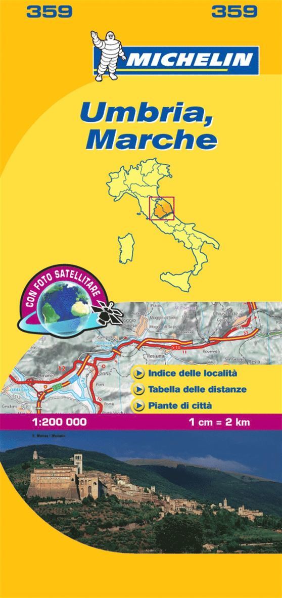 Marche &; Umbria - Michelin Local Map 359 1