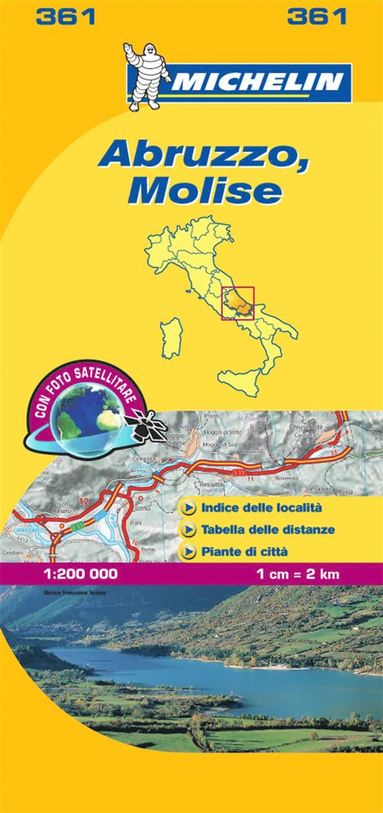 bokomslag Abruzzo Molise Michelin 361 delkarta Italien : 1:200000