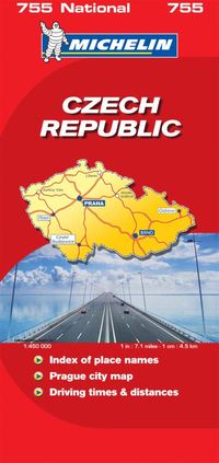 bokomslag Tjeckien Michelin 755 karta : 1:450000