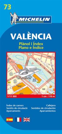 bokomslag Valencia Michelin 73 stadskarta : 1:11000