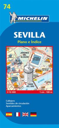 bokomslag Sevilla Michelin 74 stadskarta : 1:10000