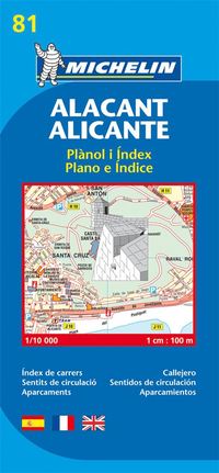 bokomslag Alicante Michelin 81 stadskarta : 1:10000